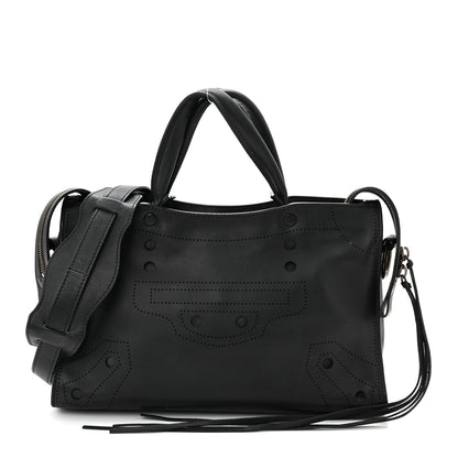 Balenciaga Veau Soyeux Perforated Blackout Hardware S City Black 1 of 10
