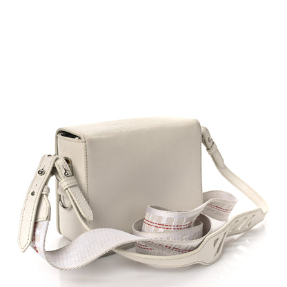Off-White Saffiano Striped Mini Diag Binder Clip Bag White Black 2 of 11