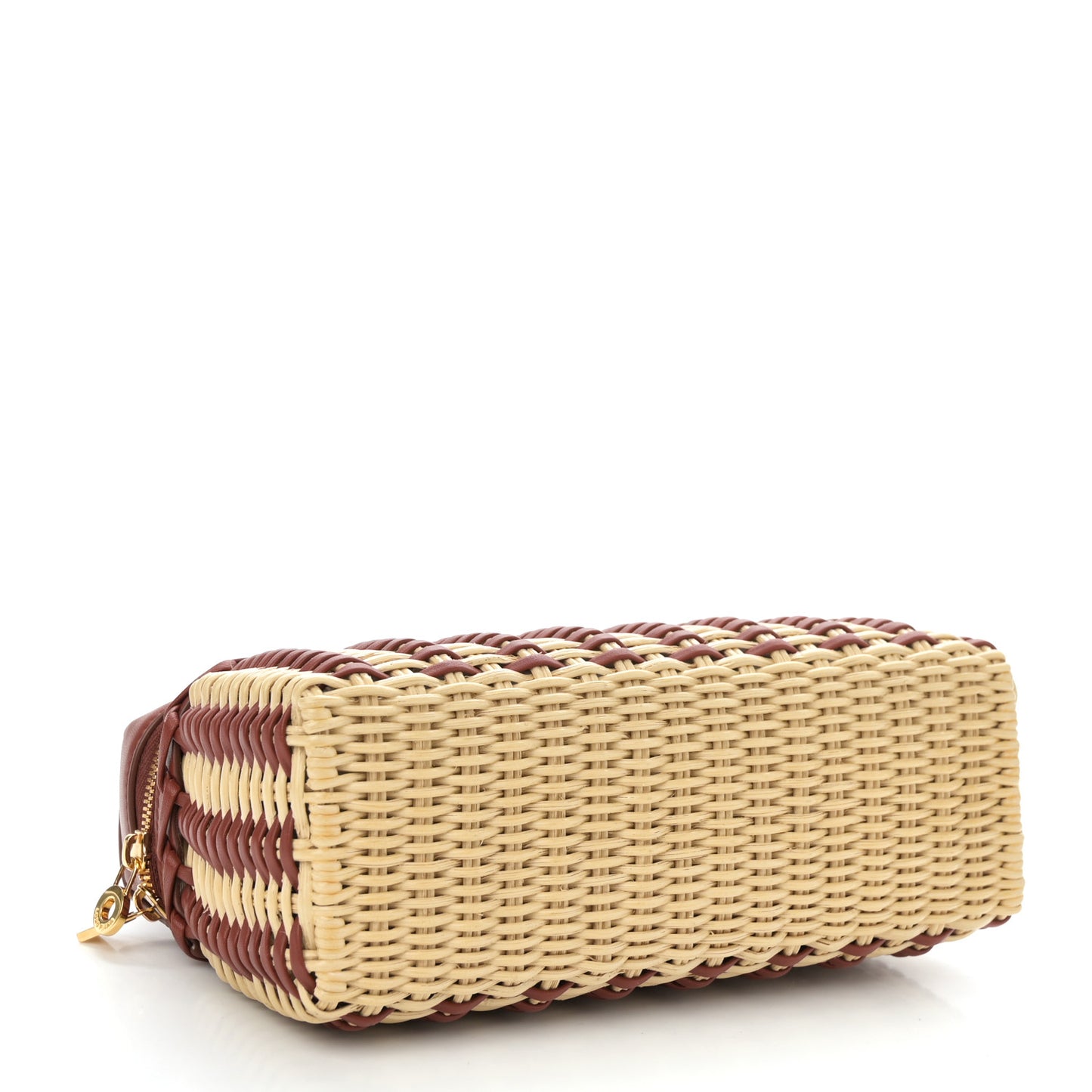 Wicker Calfskin L19 Extra Pocket Pouch Malt Deep Kummel Sun Gold