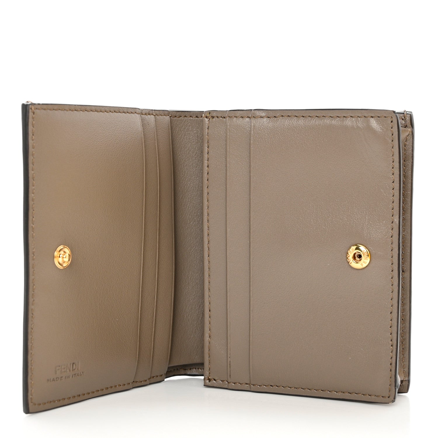 Fendi Vitello King Tamponato Logo Embossed Wallet Tortora 5 of 8