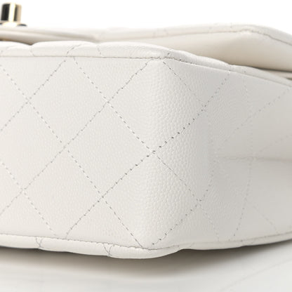 Chanel Caviar Quilted Small Double Flap White 9 of 10