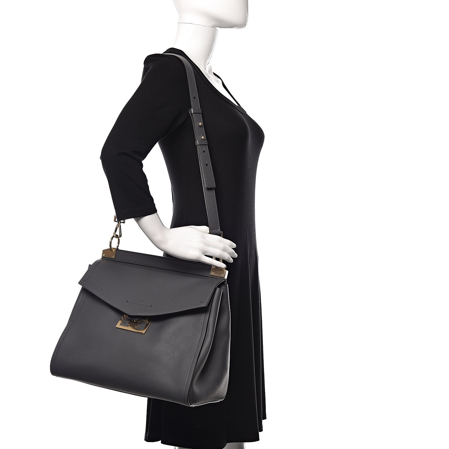 Givenchy Calfskin Medium Mystic Shoulder Bag Storm Grey 2 of 9