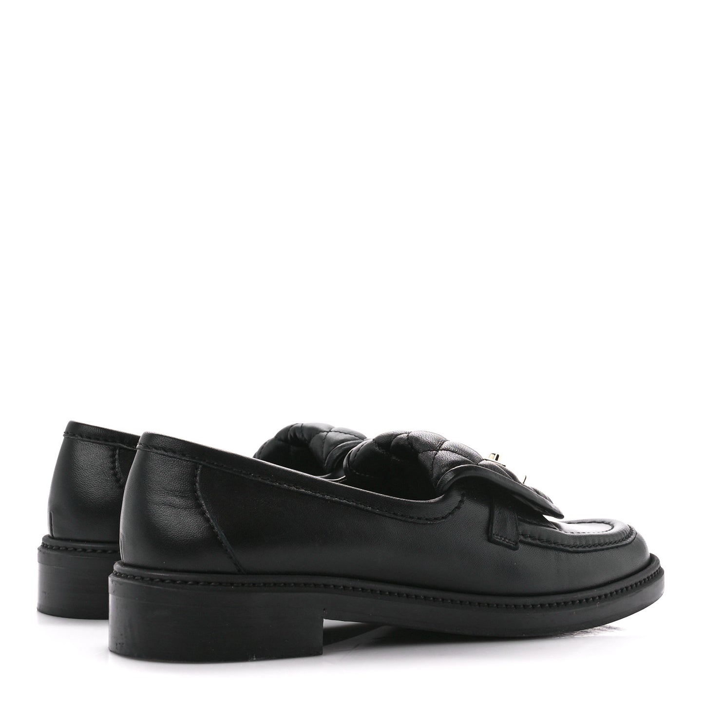 Lambskin Quilted CC Turnlock Loafers 40 Black
