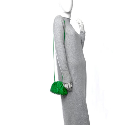 Bottega Veneta Nappa Intrecciato The Mini Pouch Clutch Parakeet 2 of 11