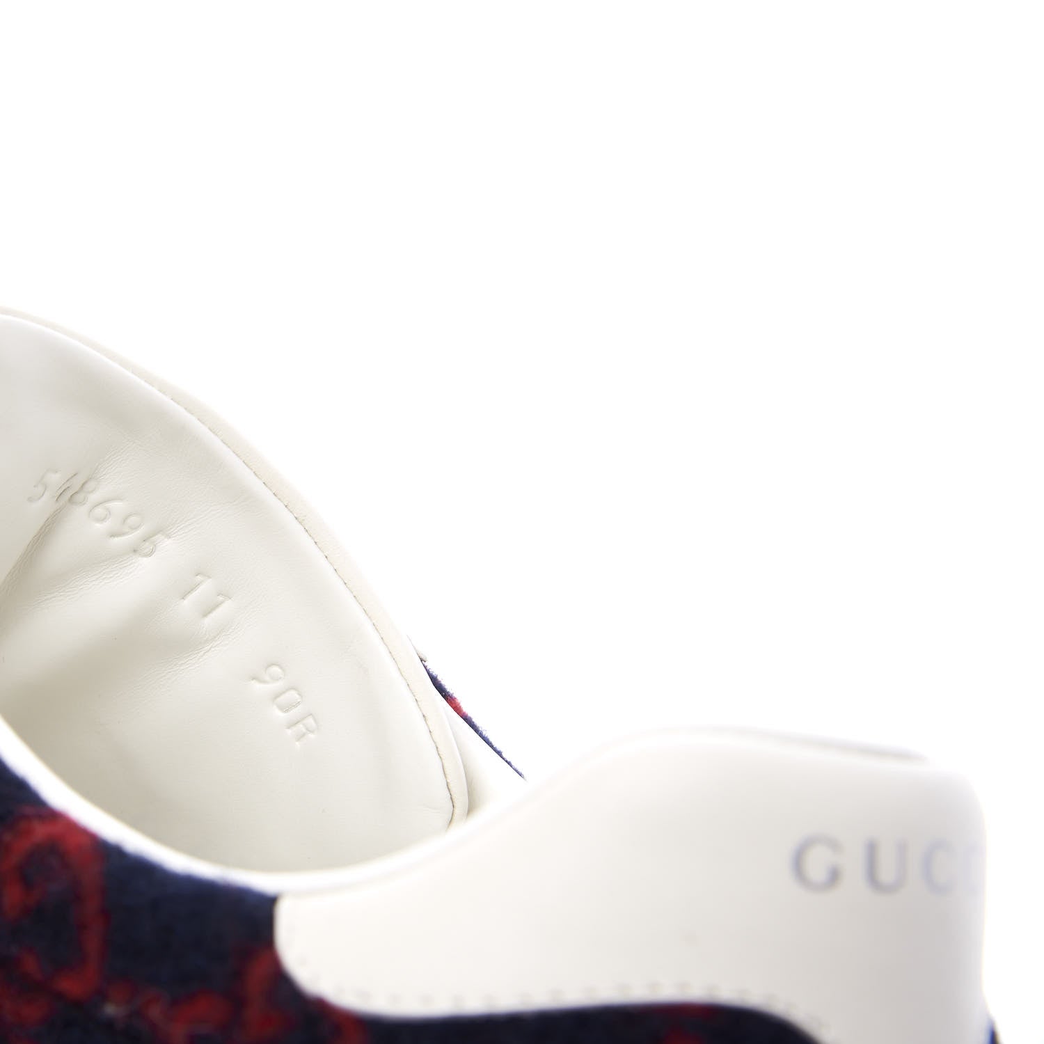 Gucci Covered Wool Big GG Monogram Mens Sneakers 11 Blue Red Mystic White 10 of 11