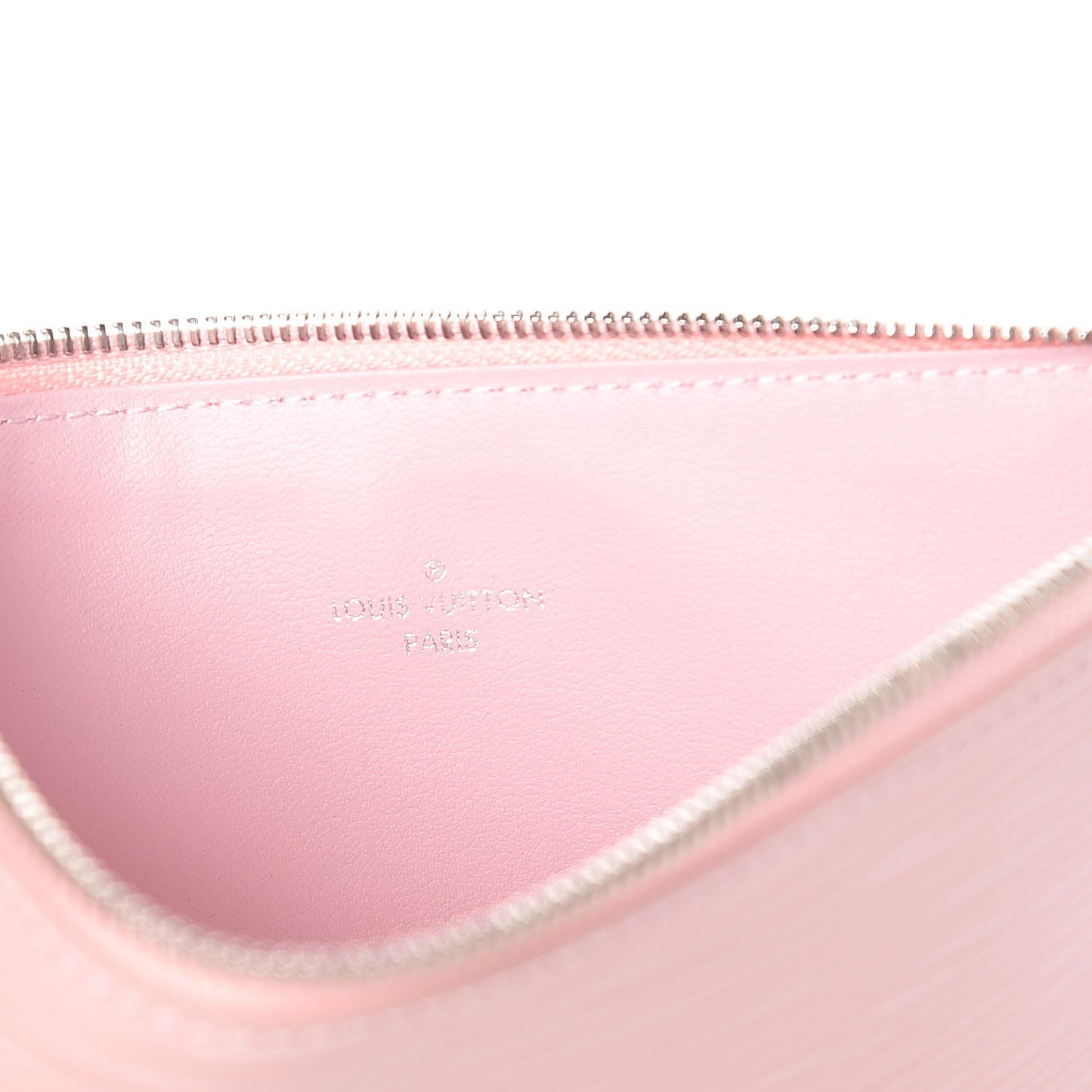 Epi Felicie Chain Wallet Zippered Insert Rose Ballerine