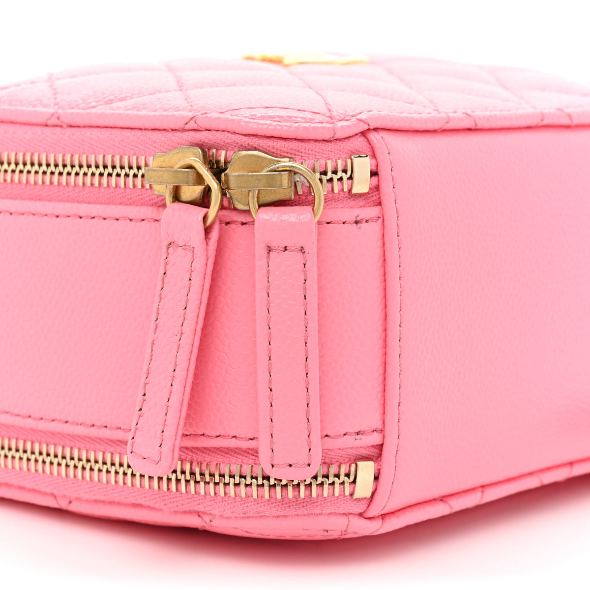 Caviar Quilted Pick Me Up Mini Vanity Case Pink