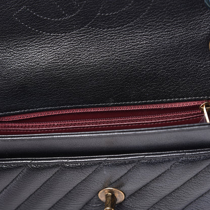 Chanel Shiny Goatskin Diagonal Quilted Small Flap Black 11 of 13