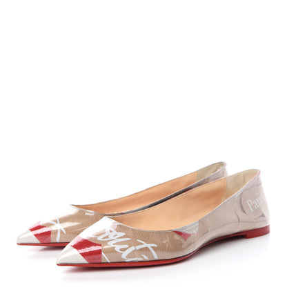 Christian Louboutin Loubi Kraft PVC Ballalla Flats 35.5 Kraft 3 of 11