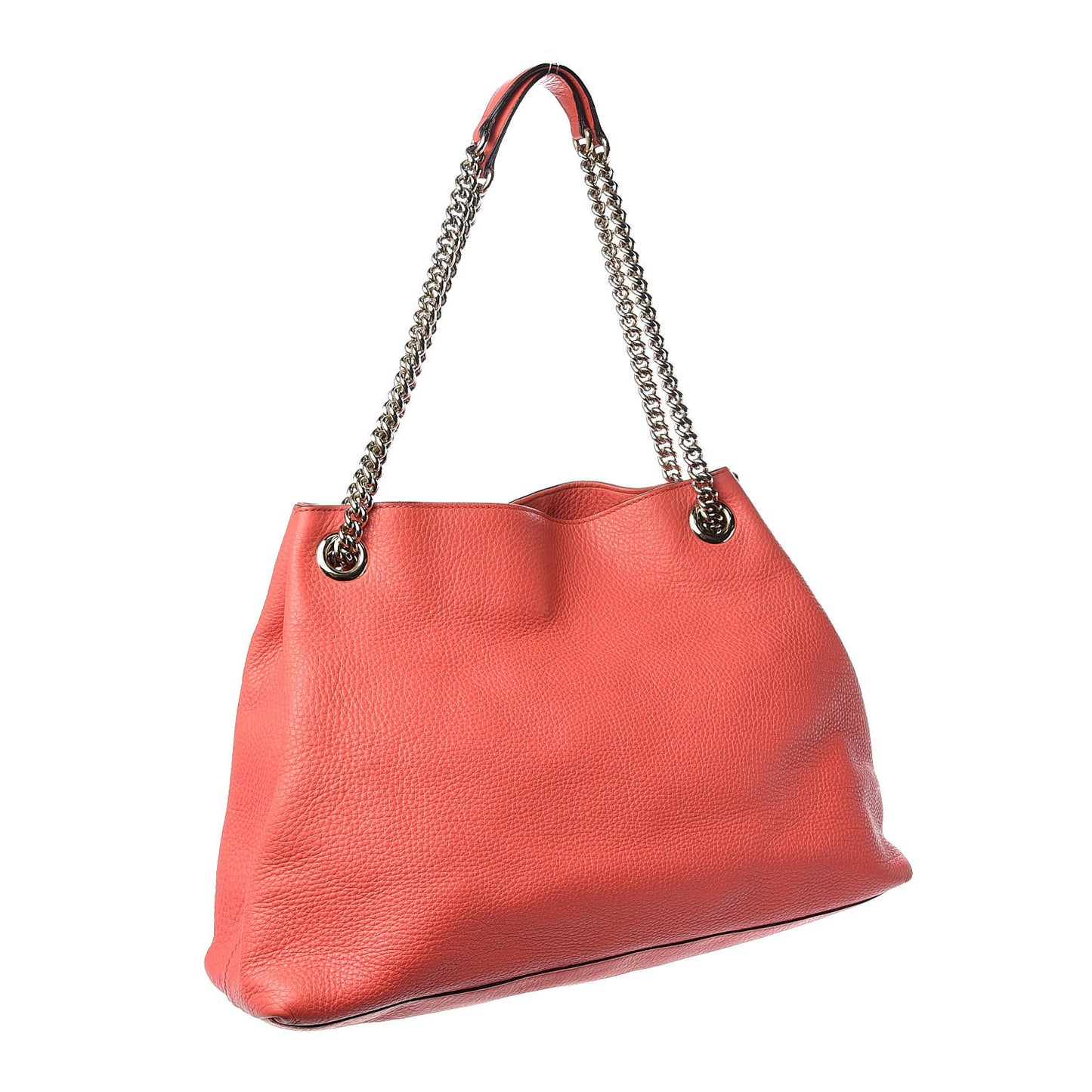 Pebbled Calfskin Medium Soho Chain Shoulder Bag Begonia Pink