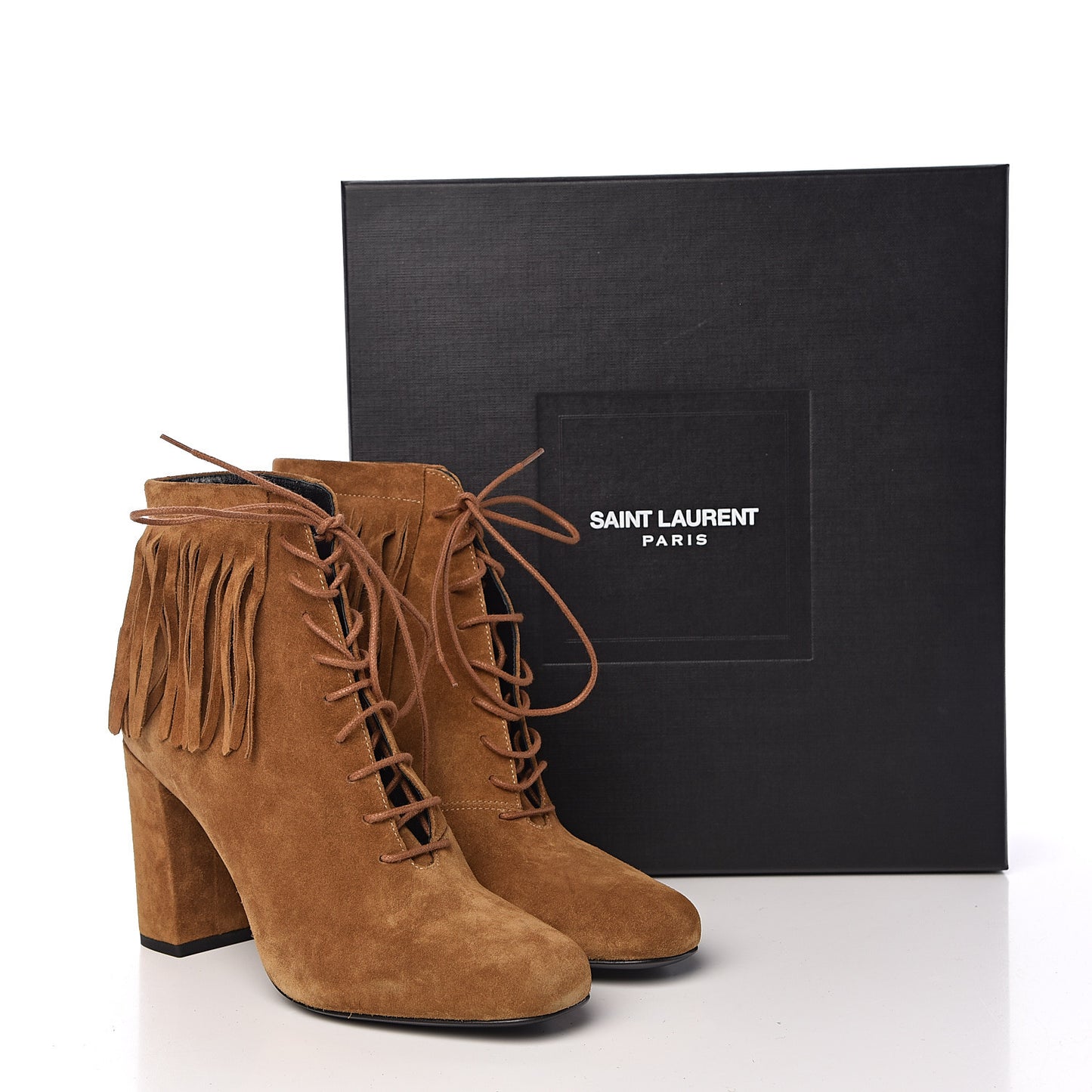 Suede Babies 90 Fringe Ankle Boots 38 Light Tan
