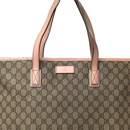 Gucci GG Supreme Monogram Medium Zippered Shopping Tote Pink 7 of 16