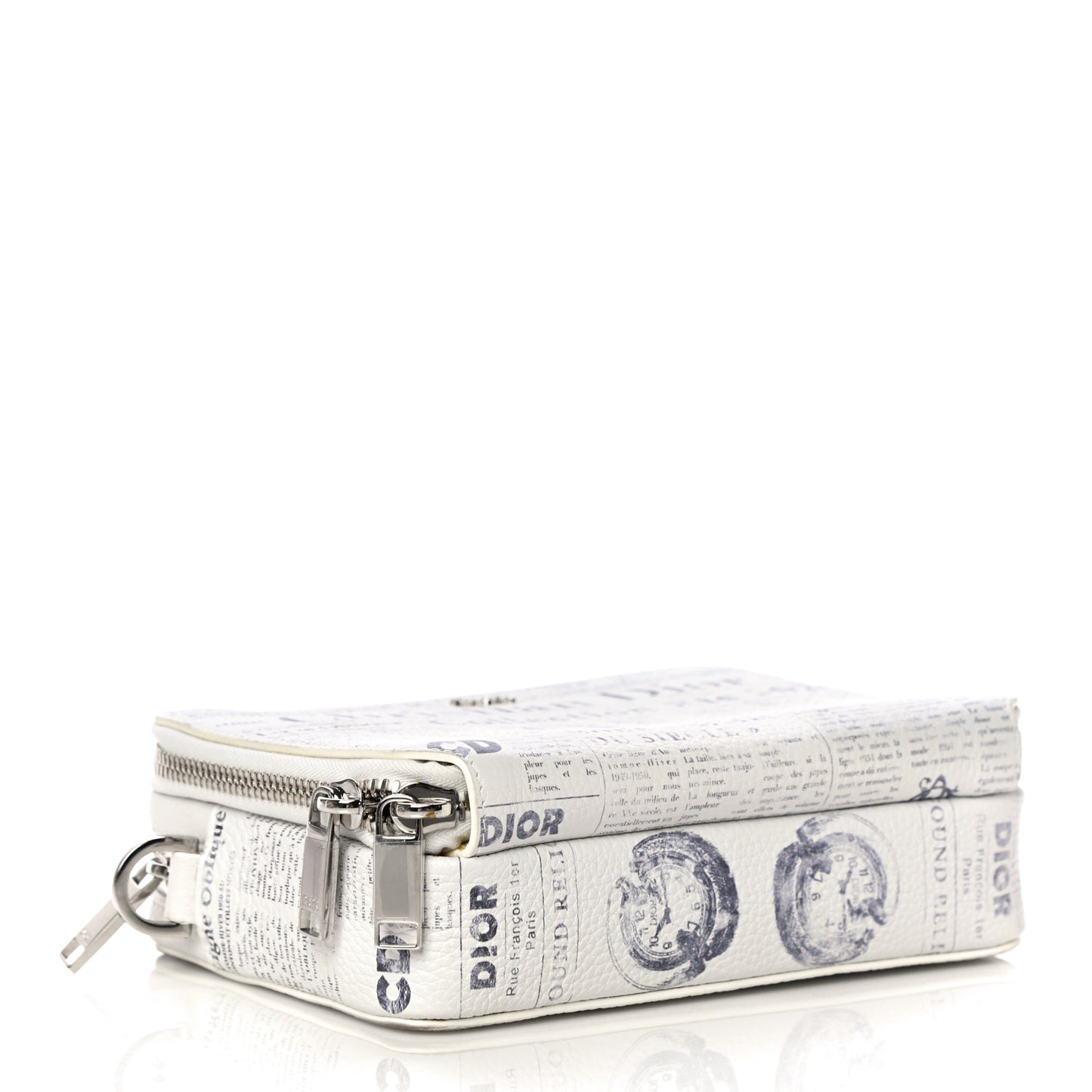 X DANIEL ARSHAM Grained Calfskin Newspaper Messenger White