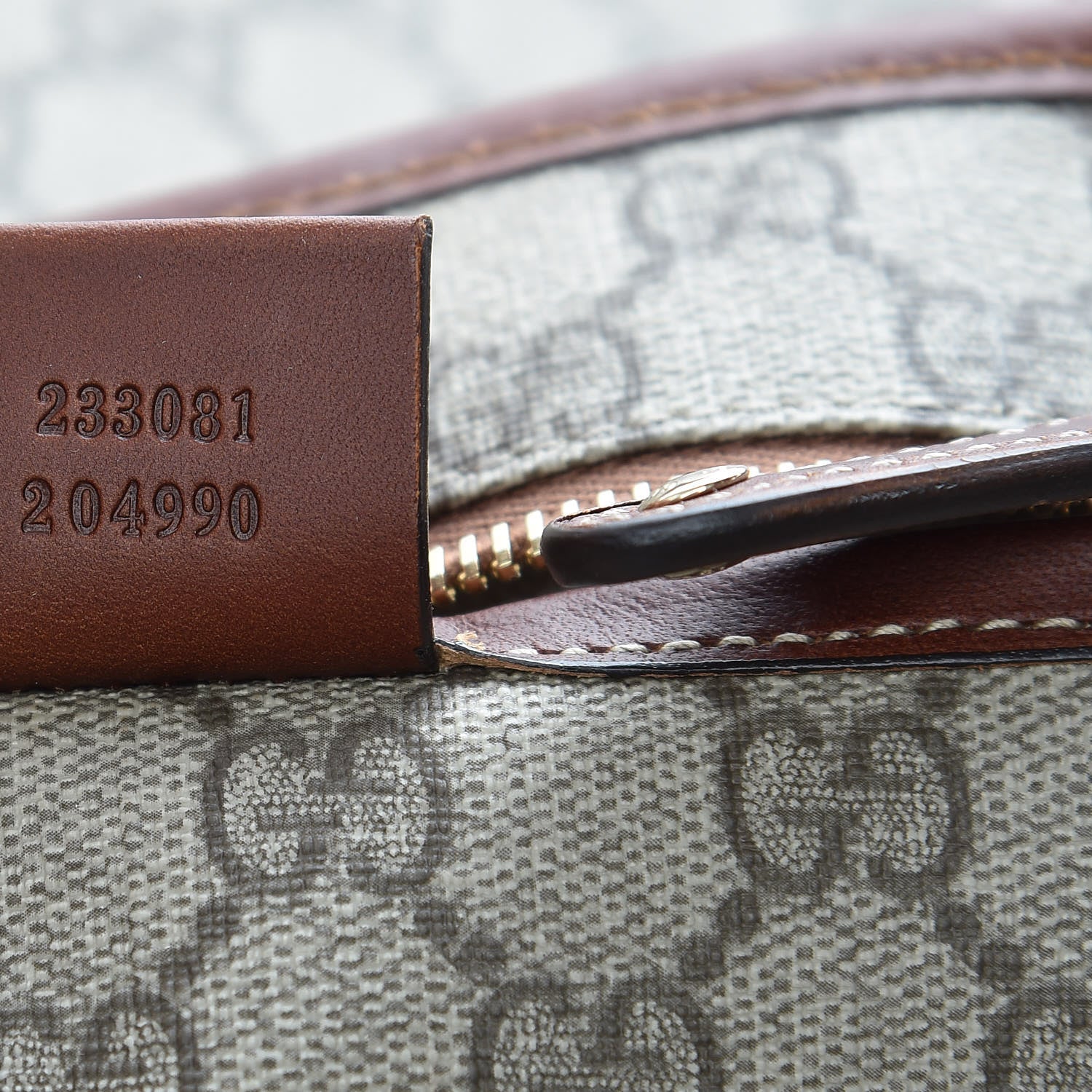 Gucci GG Plus Monogram Medium Signature Web Loop Vertical Tote Brown 7 of 9