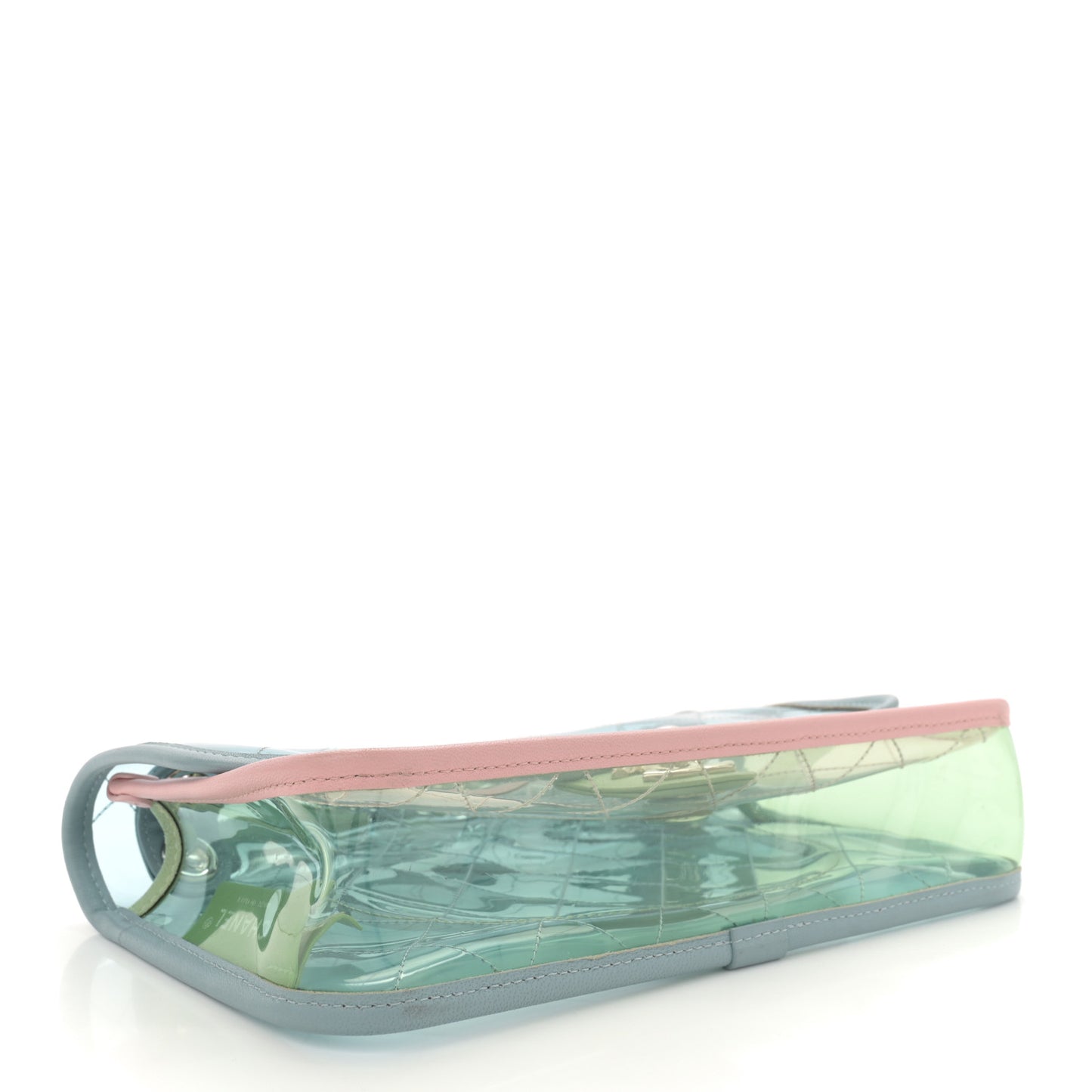 Lambskin PVC Quilted Medium Coco Splash Flap Blue Green