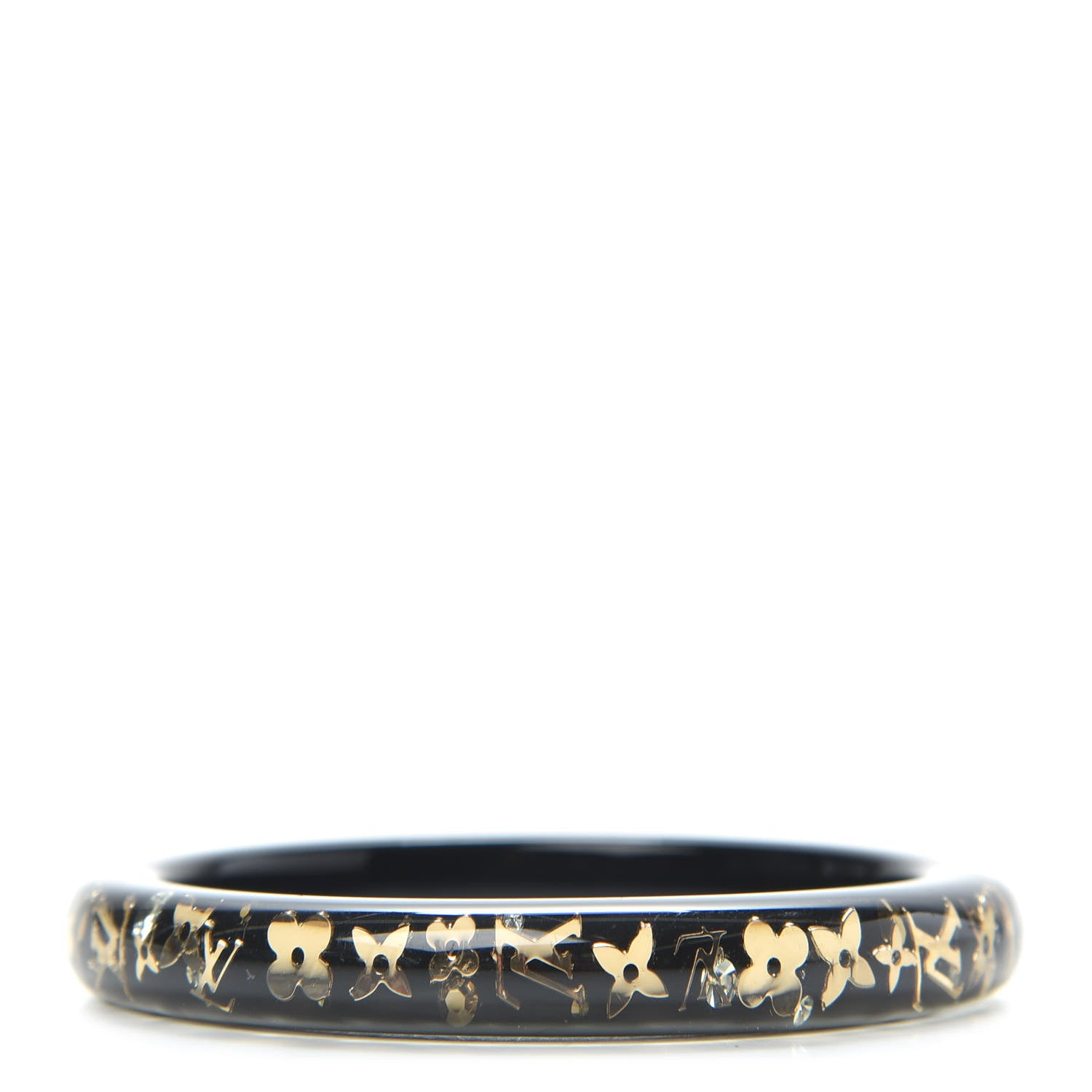 Louis Vuitton Resin Swarovski Medium Inclusion Bracelet PM Black 1 of 4
