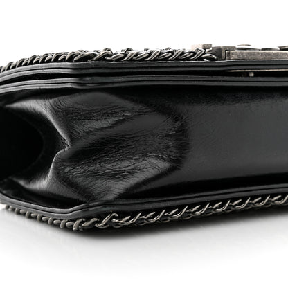 Chanel Glazed Calfskin Quilted Small Boy Chained Flap Black 9 of 10