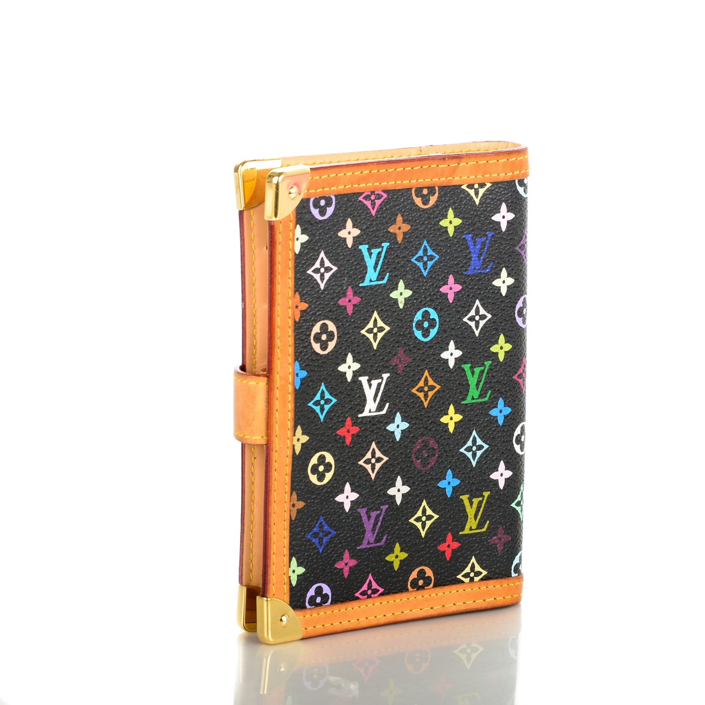 Monogram Multicolor Small Ring Agenda Cover Black