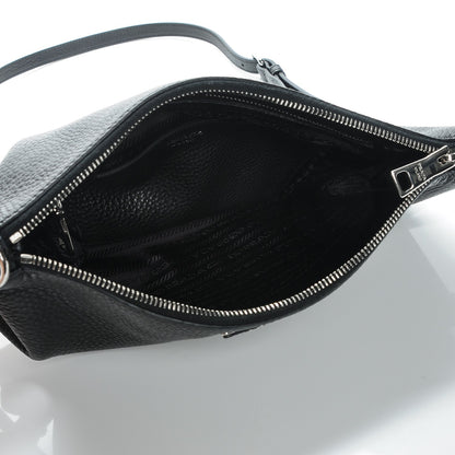 Prada Vitello Daino Zippered Crossbody Bag Black 5 of 7