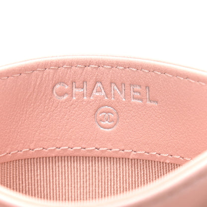 Chanel Aged Calfskin Quilted Gabrielle Card Holder Wallet Light Pink 6 of 8