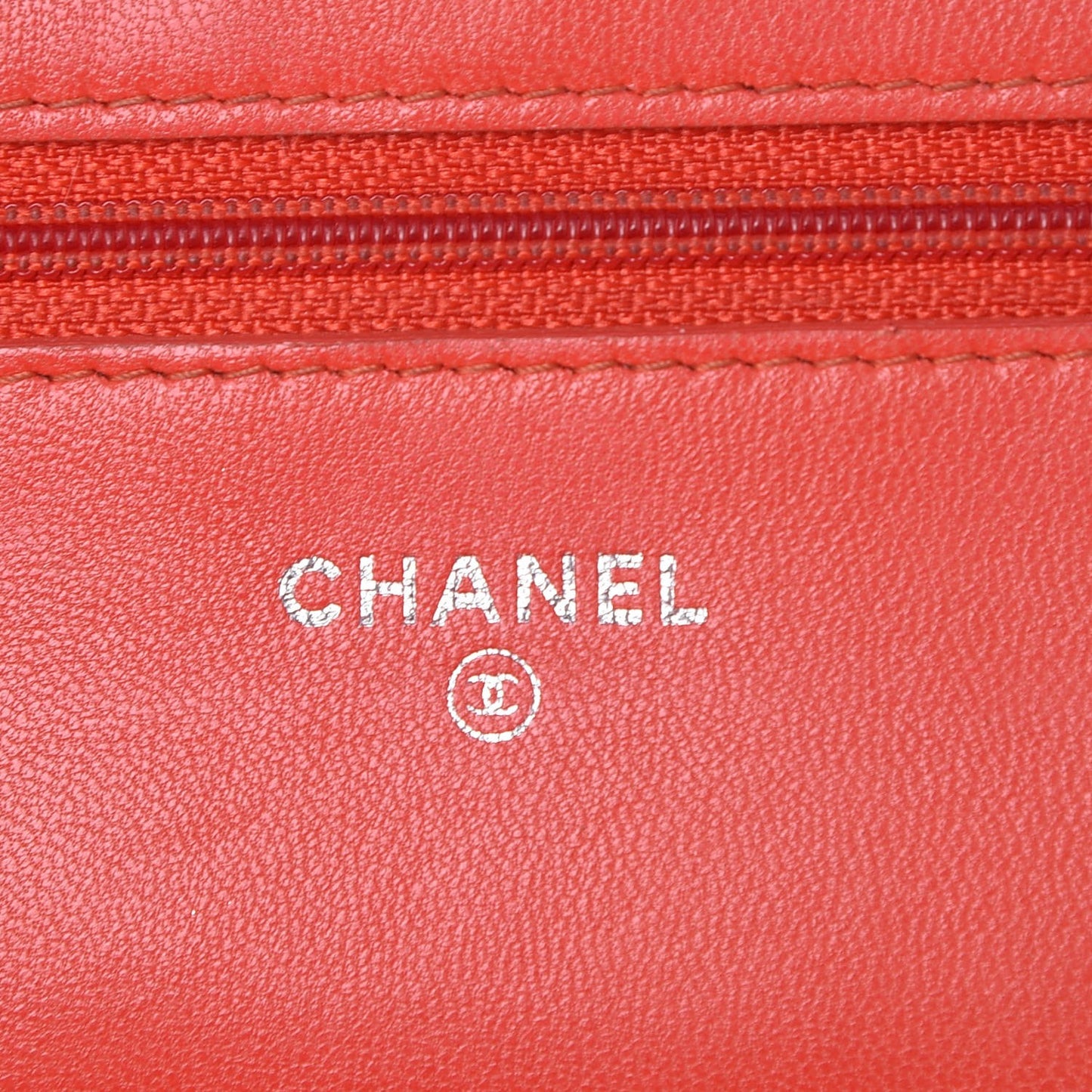 Patent Calfskin Quilted Reissue Wallet On Chain WOC Red