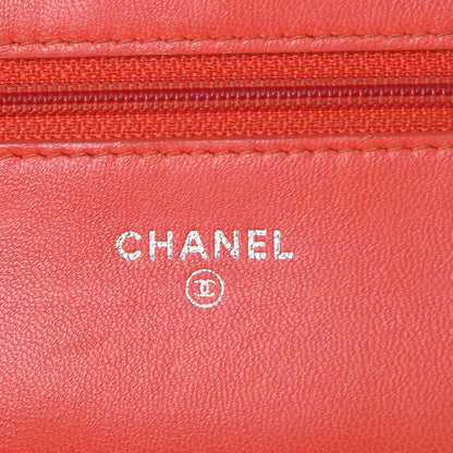Chanel Patent Calfskin Quilted Reissue Wallet On Chain WOC Red 6 of 22