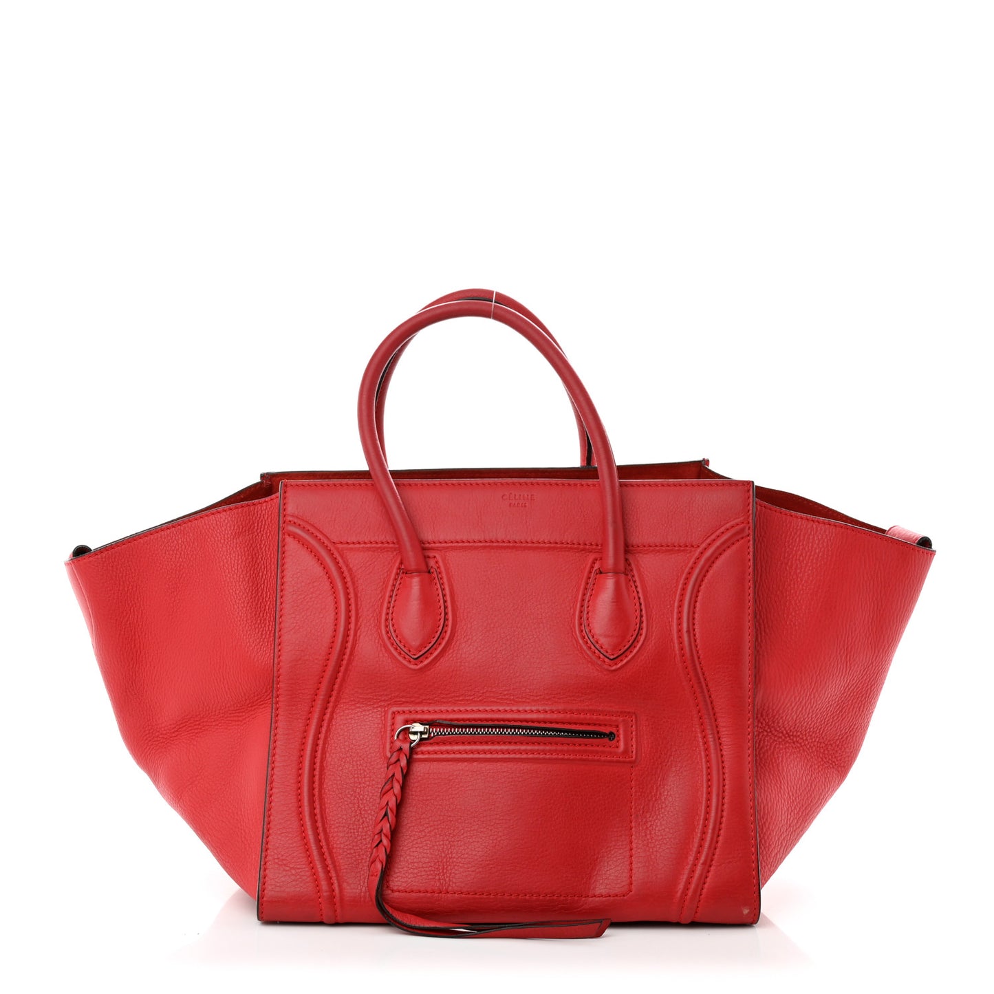 Supple Calfskin Medium Phantom Luggage Red