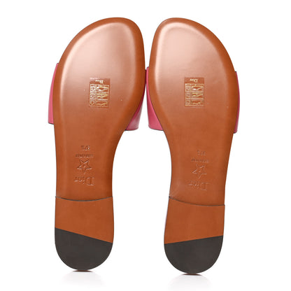 Christian Dior Calfskin D-Club Mule Sandal 37.5 Strawberry 5 of 8