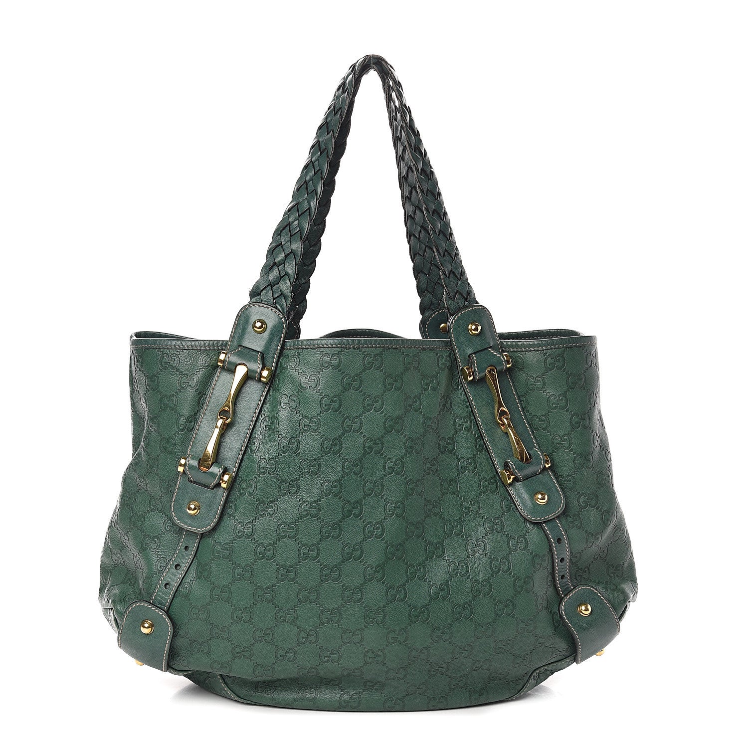 Gucci Guccissima Medium Pelham Shoulder Bag Green 1 of 8
