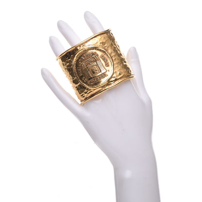Chanel Medallion Cuff Gold 2 of 5
