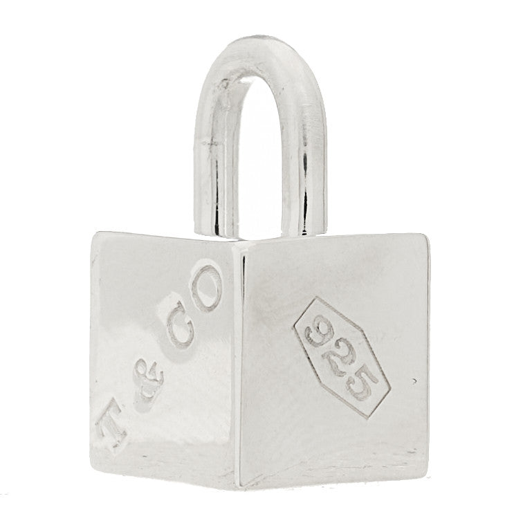 Sterling Silver 1837 Cube Lock Charm