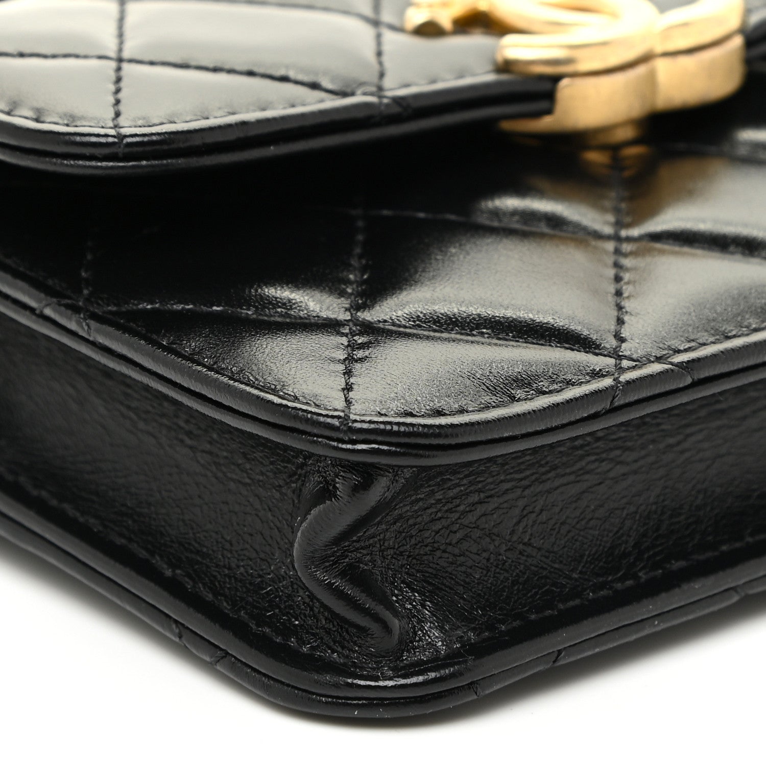 Chanel Calfskin Quilted Perfect Fit Coin Purse With Chain Black 10 of 12