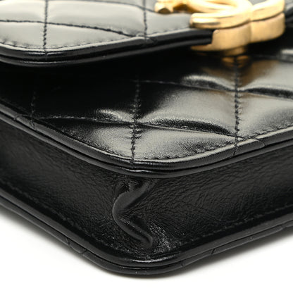 Chanel Calfskin Quilted Perfect Fit Coin Purse With Chain Black 10 of 12