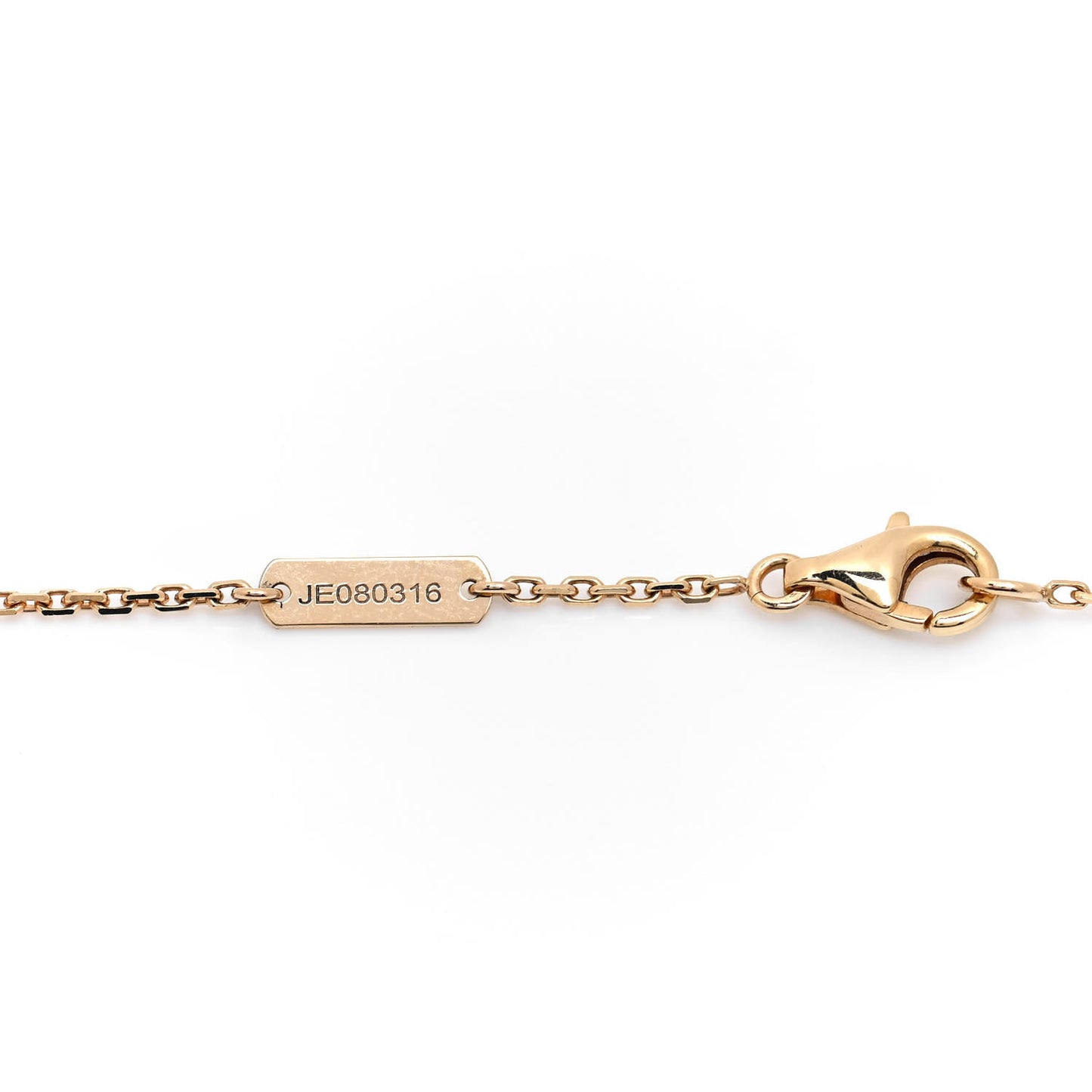 18K Yellow Gold Mother of Pearl Vintage Alhambra Pendant Necklace