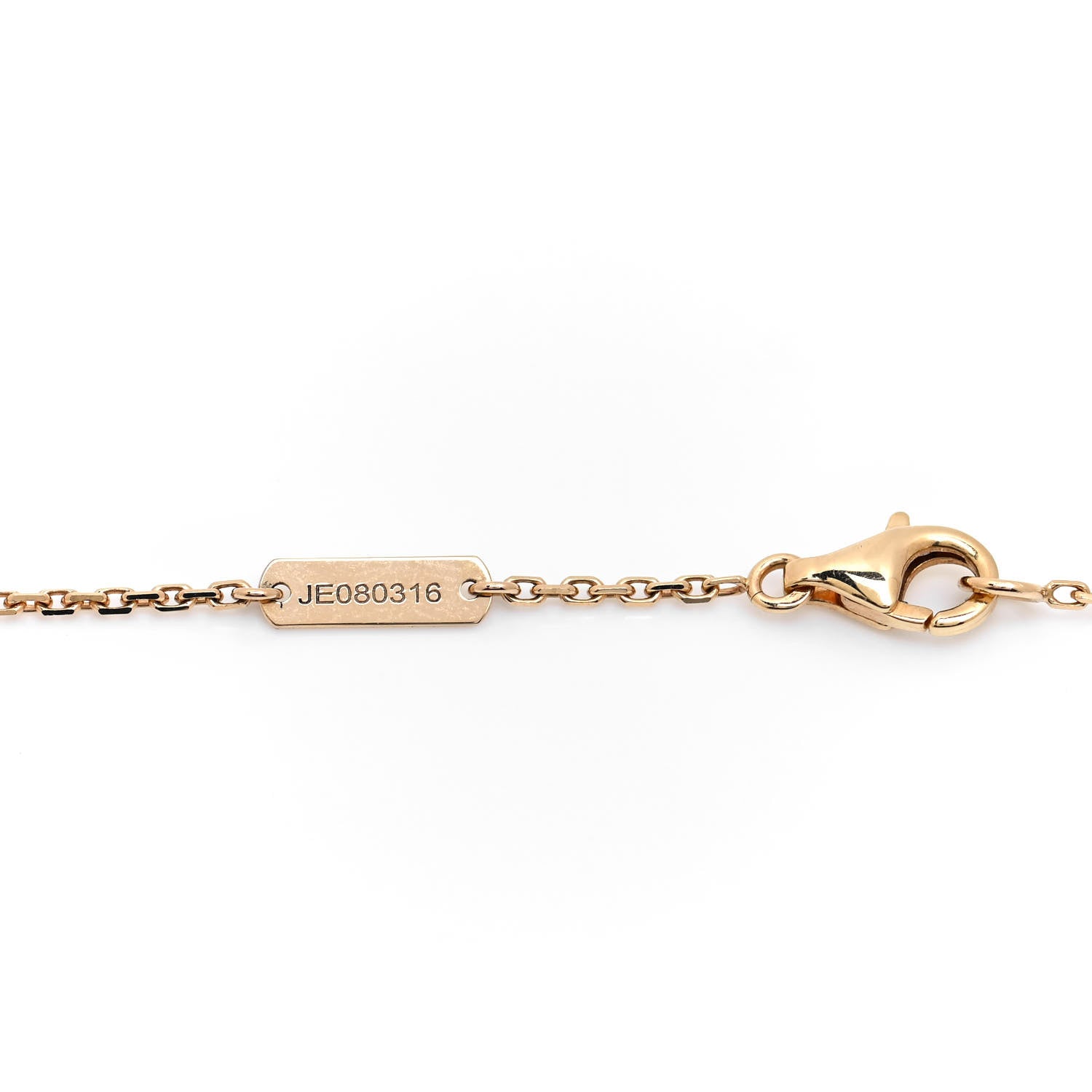 Van Cleef & Arpels 18K Yellow Gold Mother of Pearl Vintage Alhambra Pendant Necklace 3 of 5