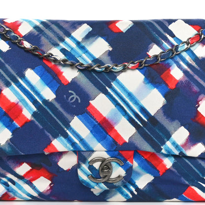 Chanel Canvas Airline Printed XXL Travel Flap Bag Blue Red White 8 of 10