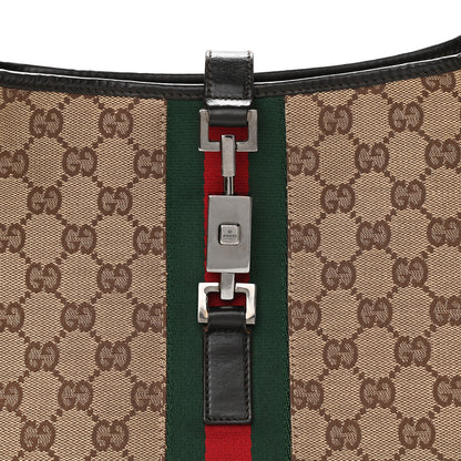 Gucci Monogram Web Jackie O Hobo Dark Brown 8 of 13