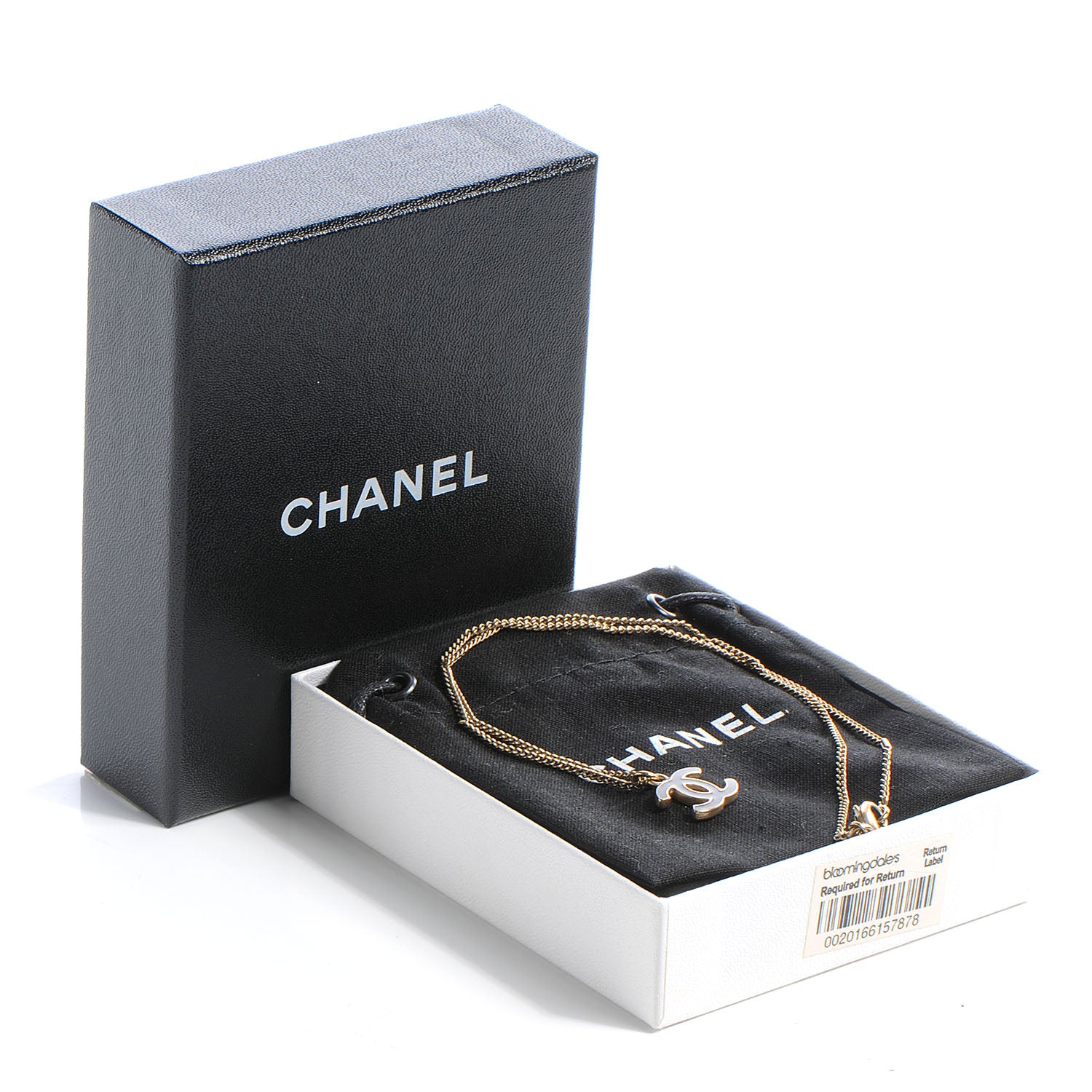 Chanel Enamel CC Necklace Black 5 of 6