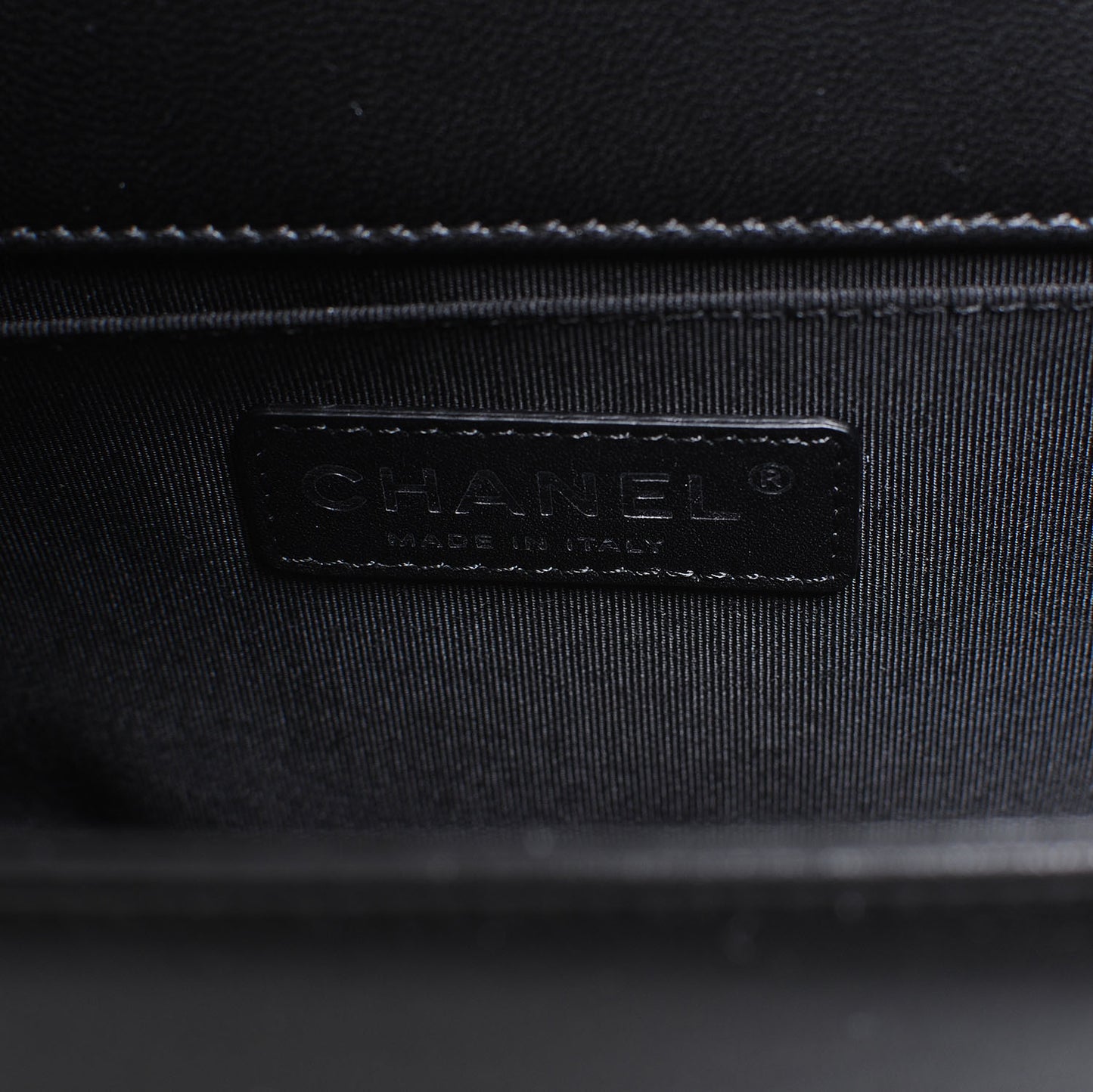 Lambskin Quilted Medium Boy Flap Black