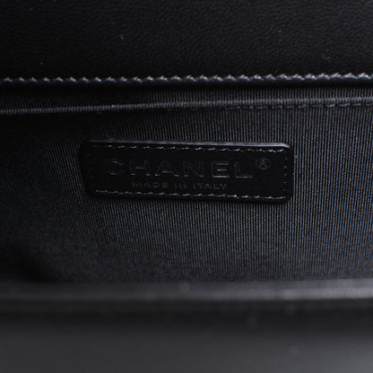 Chanel Lambskin Quilted Medium Boy Flap Black 8 of 9