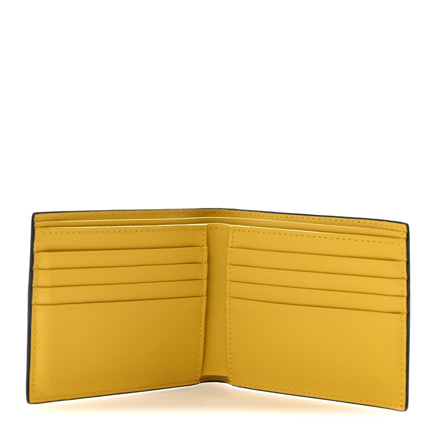 Vitello Grace Cruise Corner Bug Eye Bi-fold Wallet Black Sunflower