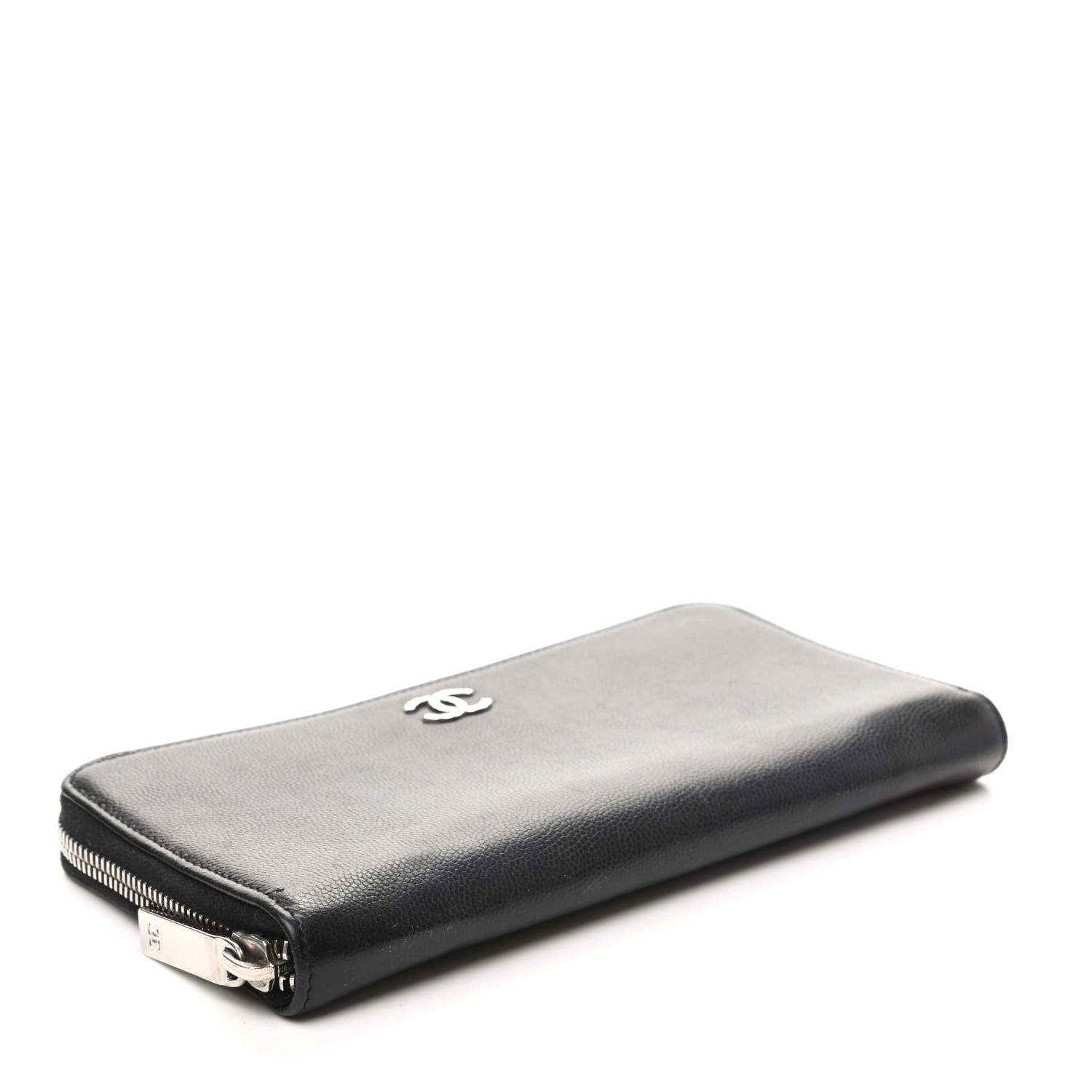 Chanel Caviar Sevruga Zip Around Wallet Black 4 of 9
