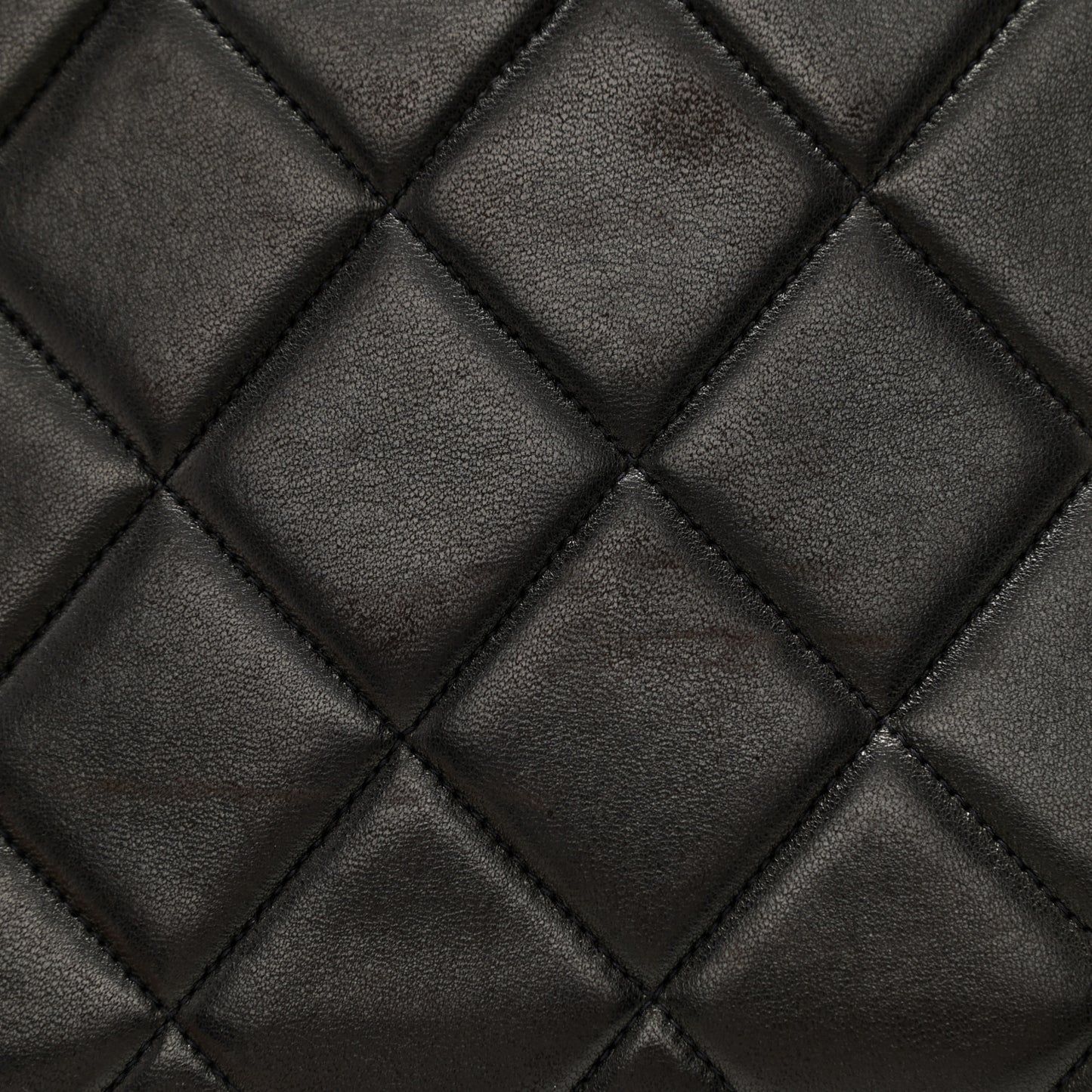 Lambskin Quilted Shoulder Bag Black