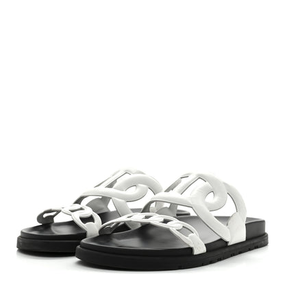 Hermes Nappa Womens Extra Sandals 39 White 4 of 10