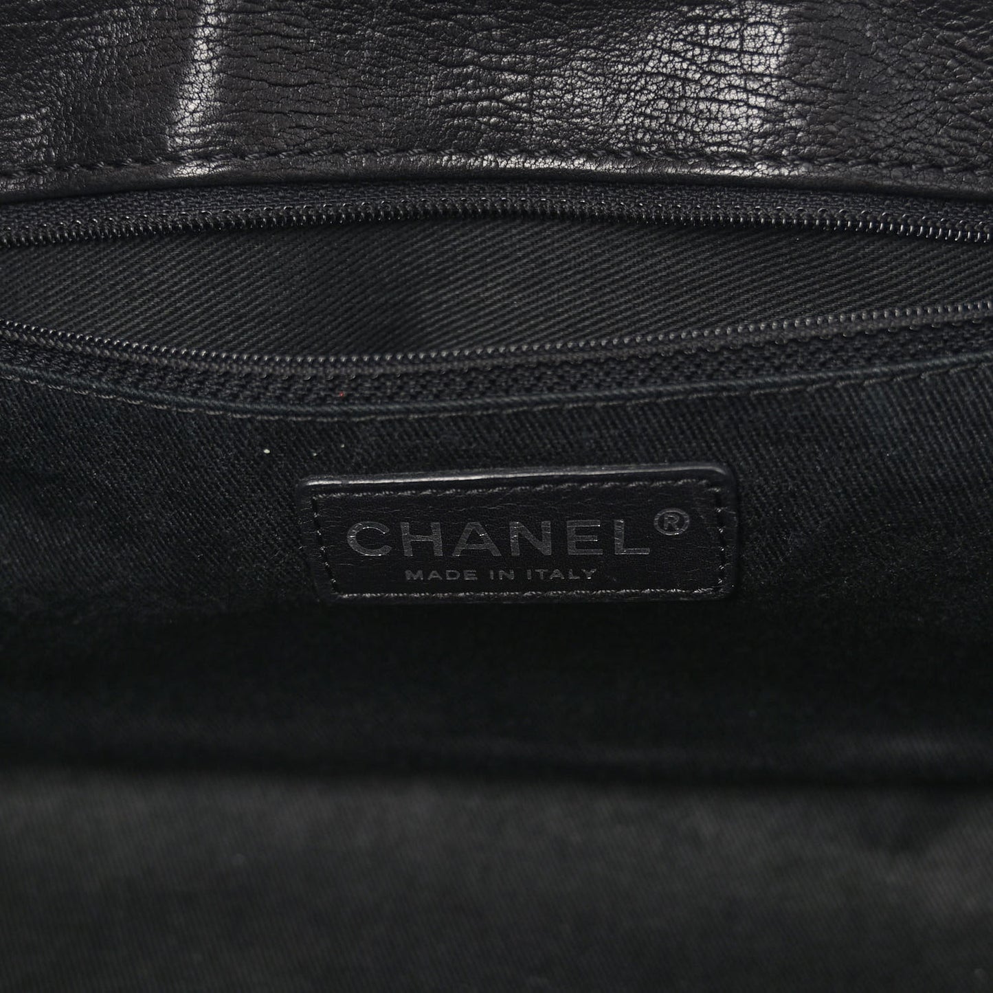 Calfskin Diamond Stitch Accordion Flap Black