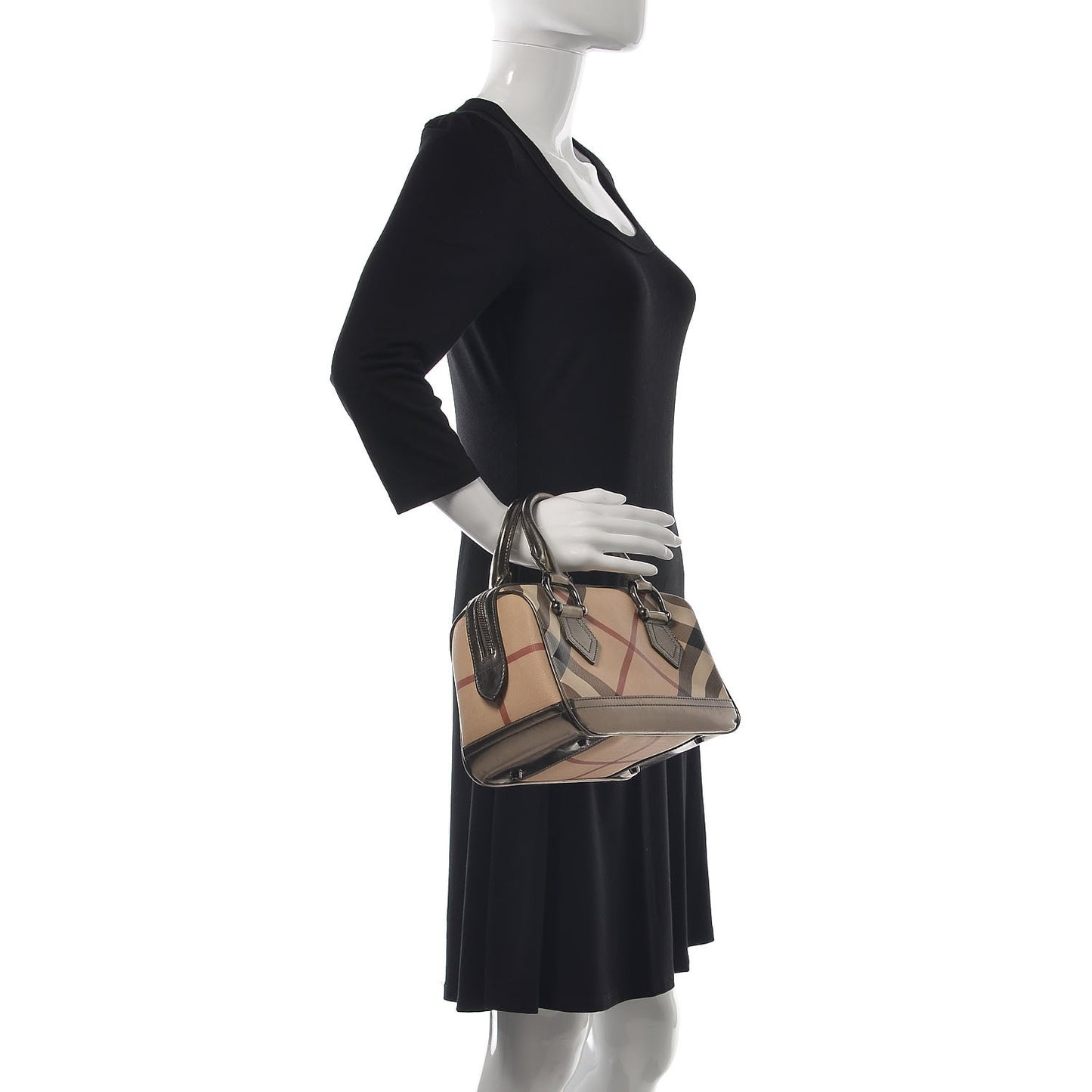 Supernova Check Patent Bowling Bag Pewter
