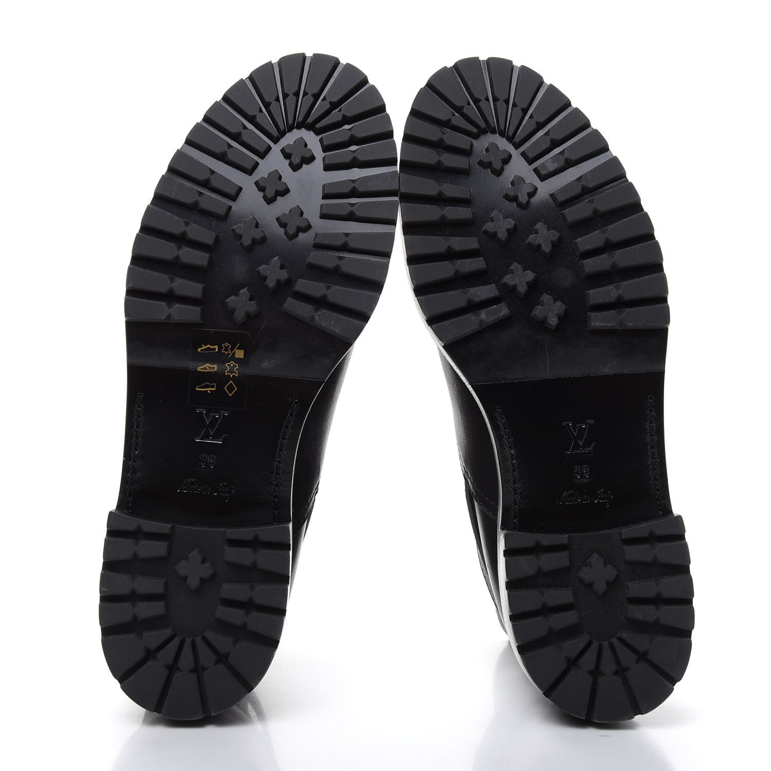 Louis Vuitton Calfskin Monogram Discovery Flat Ankle Boots 36 Black 6 of 10