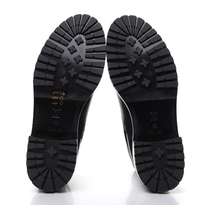 Louis Vuitton Calfskin Monogram Discovery Flat Ankle Boots 36 Black 6 of 10