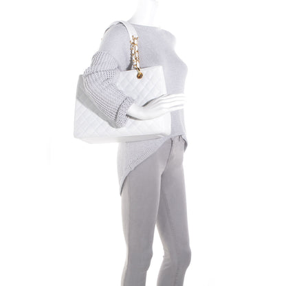 Chanel Caviar Quilted Grand Shopping Tote GST White 2 of 7