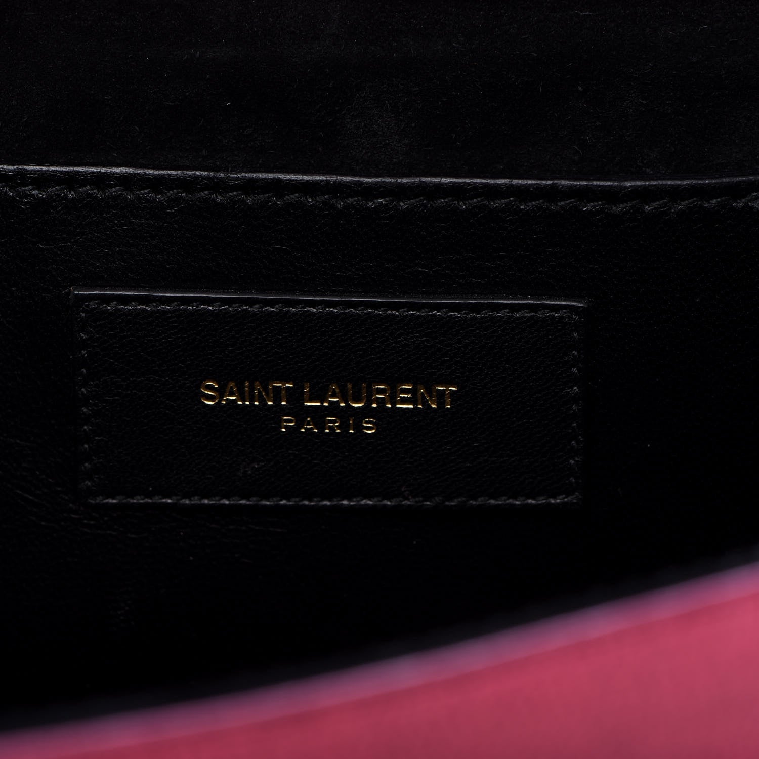 Saint Laurent Metallic Textured Calfskin Classic Monogram Cassandre Clutch Pink 8 of 9